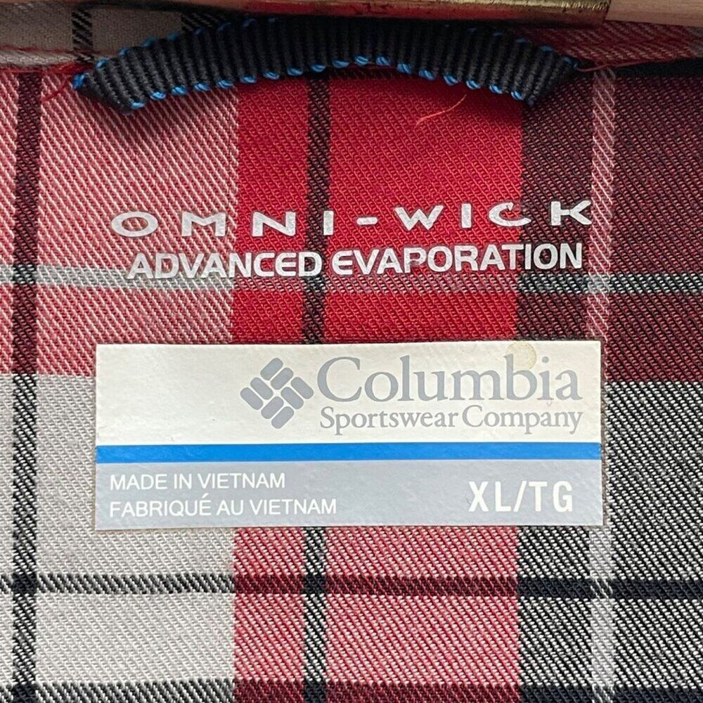 Columbia Omni-Wick Red Plaid Long Sleeve Shirt Men’s Size XL - Picture 8 of 12
